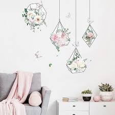 Fresh Flowers Hanging Basket Wall