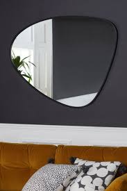 Black Large Pebble Wall Mirror From