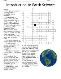 introduction to earth science crossword