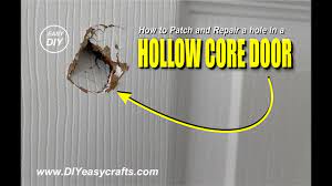 repair a hole in a hollow core door