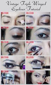 triple winged eyeliner tutorial