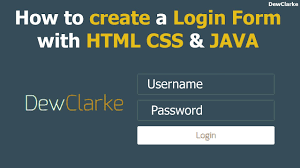 login page with html css and javascript