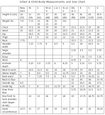 Childrens Measurments Body Measurements And Size Charts