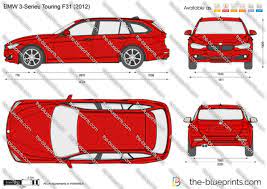 bmw 3 series touring f31 vector drawing