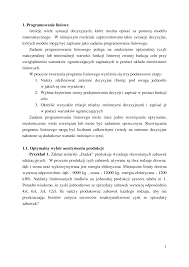 Projekt - Badania operacyjne - Pobierz pdf z Docer.pl