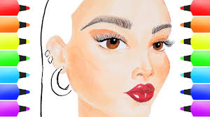 makeup fashion drawing tutorial