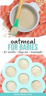 oatmeal for es se one baby food