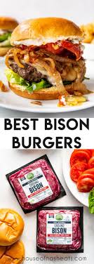juicy grilled bison burgers house of