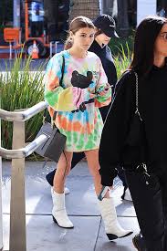 Olivia jade giannulli's boyfriend, jackson guthy, arrested for dui. Olivia Jade Rocks Tie Dye Mini Dress Boots In Beverly Hills See Pic Hollywood Life