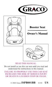 Booster Seat Owner S Manual Infant