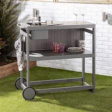 Grey Aluminium Garden Bar Table With