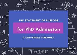 statement of purpose for phd admission