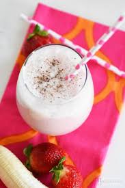 easy strawberry banana shake with