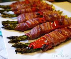 oven baked bacon wrapped asparagus and