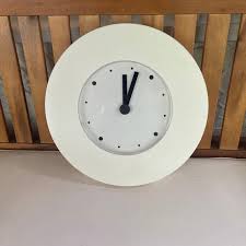 Vintage Ikea White Wall Clock 15 Inch