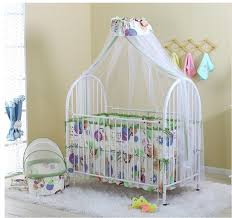 luxury iron baby crib with baby cradle