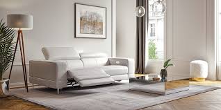 bergamo power motion sofa white