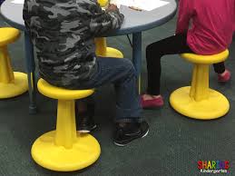 wobble chairs as a flexible seating