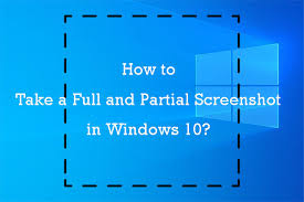 partial screenshot in windows 10