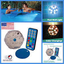 Game 4306 Waterproof Magnetic Led Color Changing Pool Wall Light With Remote Con Other Pool Equipment Parts