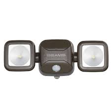 integrated led twin head security light