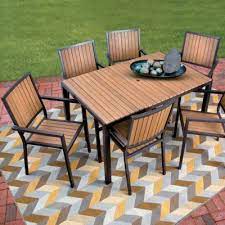 faux wood aluminum outdoor furniture