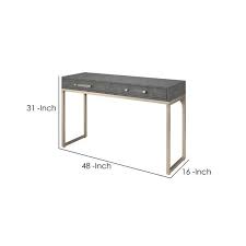 Gray Rectangle Wood Top Console Table