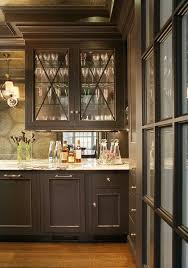 Dark Gray Butler Pantry Cabinets With