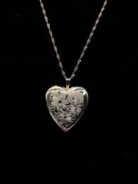 jcp heart locket necklace sterling