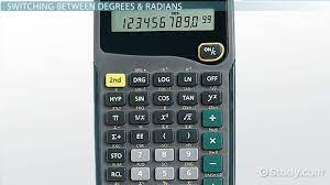 radians degrees on a calculator