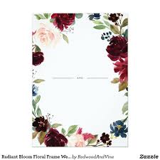 Radiant Bloom Floral Frame Wedding Invitation Zazzle Com