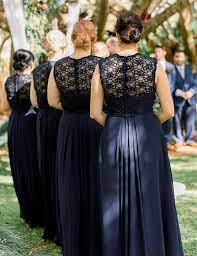 Don't know about you, but we're feeling a real connection here. Navy Blue Sleeveless A Line Lace Plus Size Bridesmaid Dresses Everisa