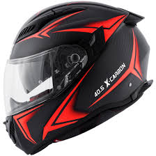 Givi 40 5 X Carbon Matt Grey Neon Red Helmet