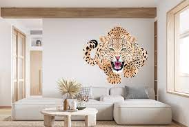 Angry Leopard Wall Decal Leopard Wall