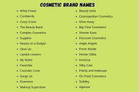 cosmetic brand names ideas