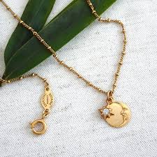 small crescent moon pendant necklace