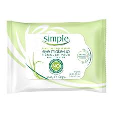 simple eye make up remover pad 30