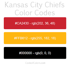 Kansas City Chiefs Colors Hex And Rgb