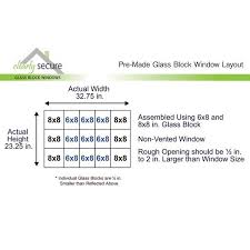 Non Vented Glass Block Window 3424sdc