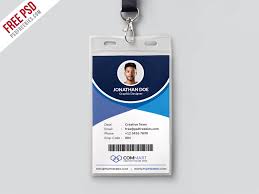 Free Psd Corporate Office Identity Card Template Psd By