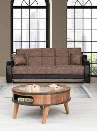 Zambak Brown Sofa Bed W Storage By