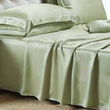 Sage Green Silk Flat Sheet Silk Flat