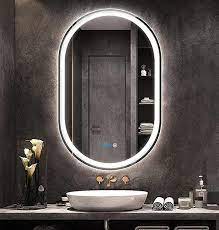 Dididada Oval Lighted Led Bathroom