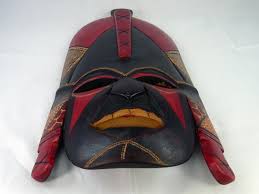 wooden mask african tribe large