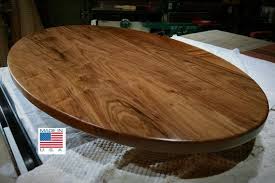 Oval Table Desk Top Solid Black Walnut