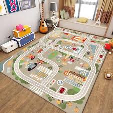 kids playmat rug carpet city traffic