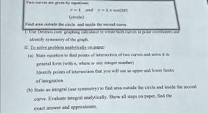 Two Curves Are Given By Equations
