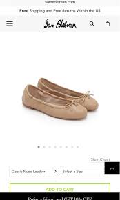 Sam Edelman Felicia Ballet Flat In Nude Leather Womens