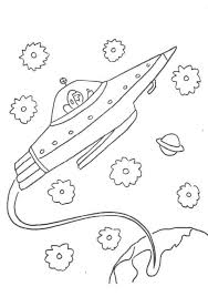 You can also help your little one make little stars and planets in the background. Free Printable Spaceship Coloring Pages For Kids