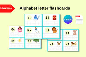 alphabet letters flashcards graphic by